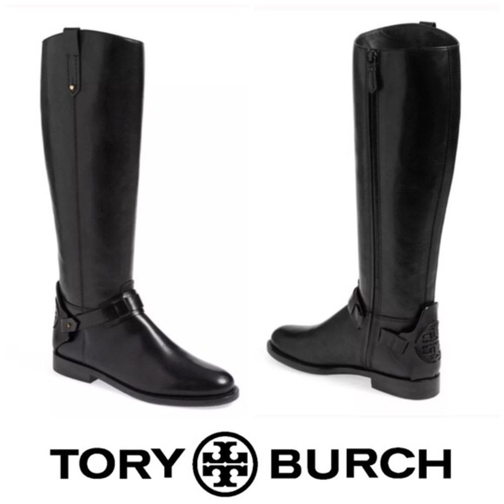 Tory Burch Derby Leather Riding Boots - SIZE 4.5